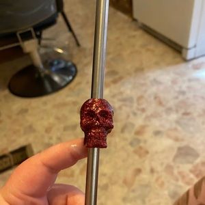 Skull straw topper